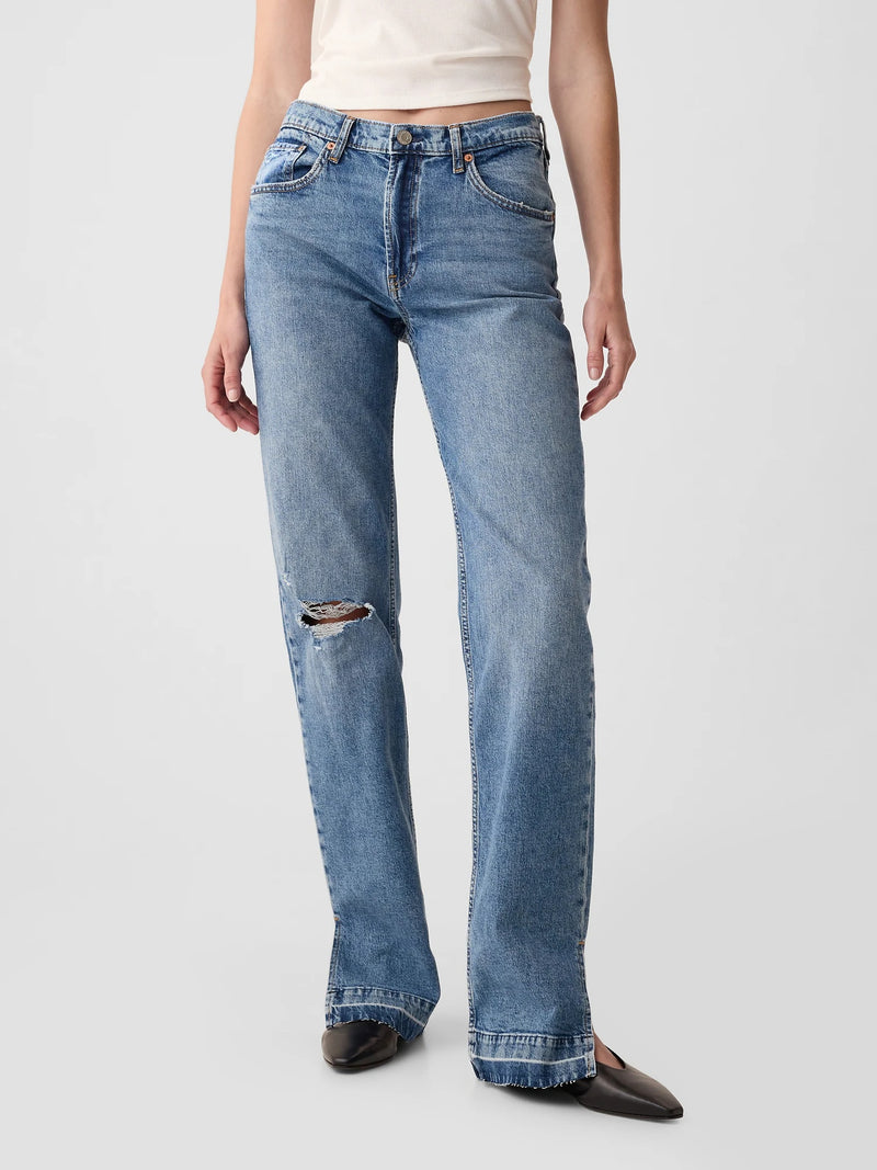 Mid rise '90s loose jeans