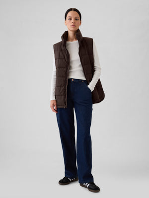 Minimalist insulated puffer vest
