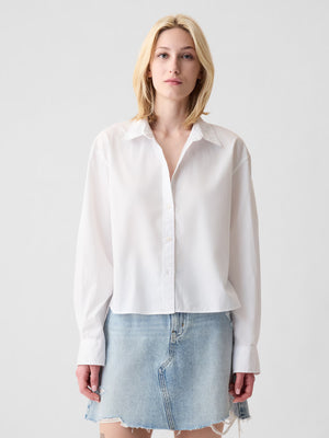 Modern chambray button-up shirt