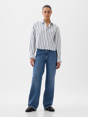 Modern chambray button-up shirt