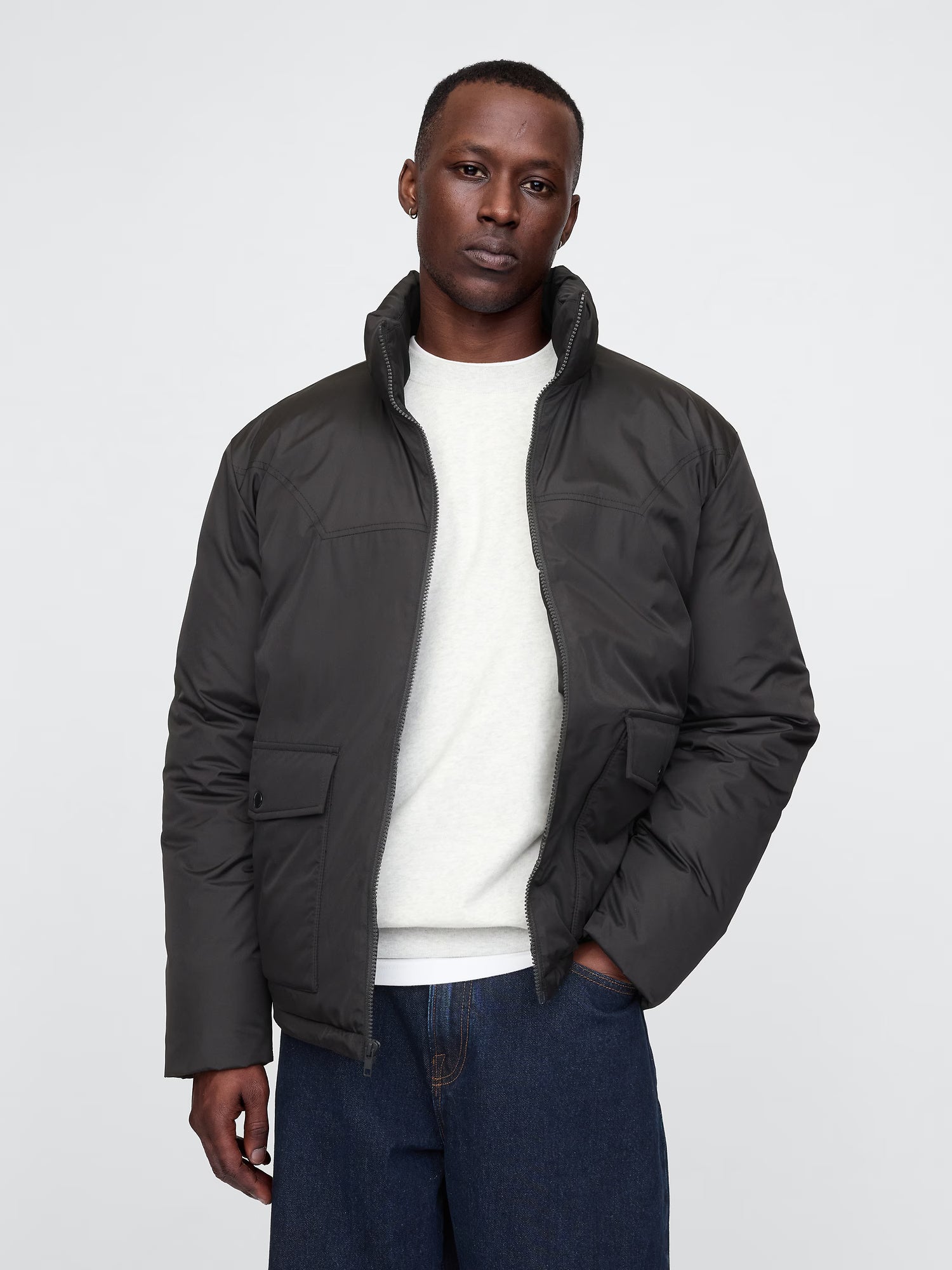 Modern hooded parka jacket
