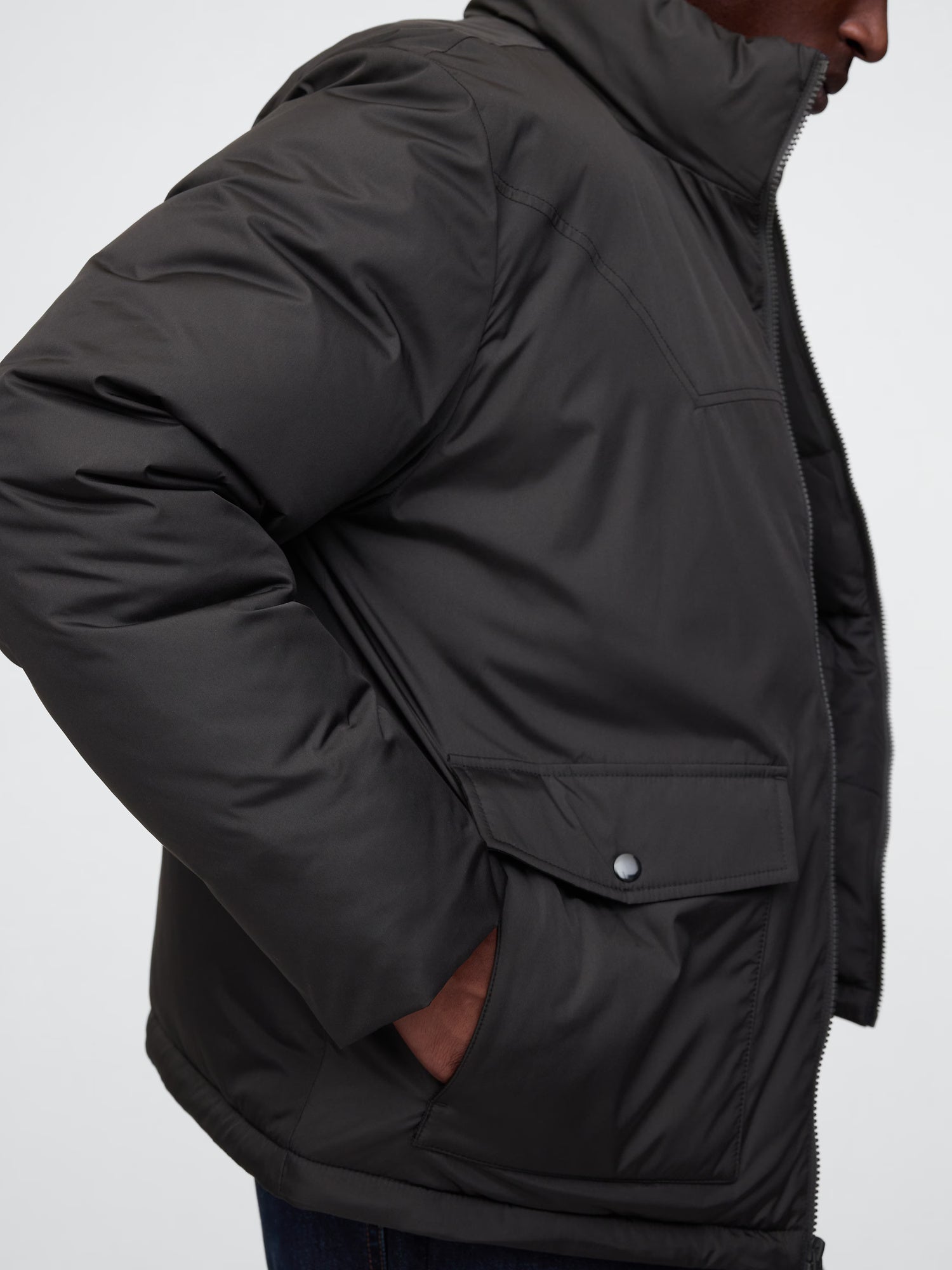 Modern hooded parka jacket