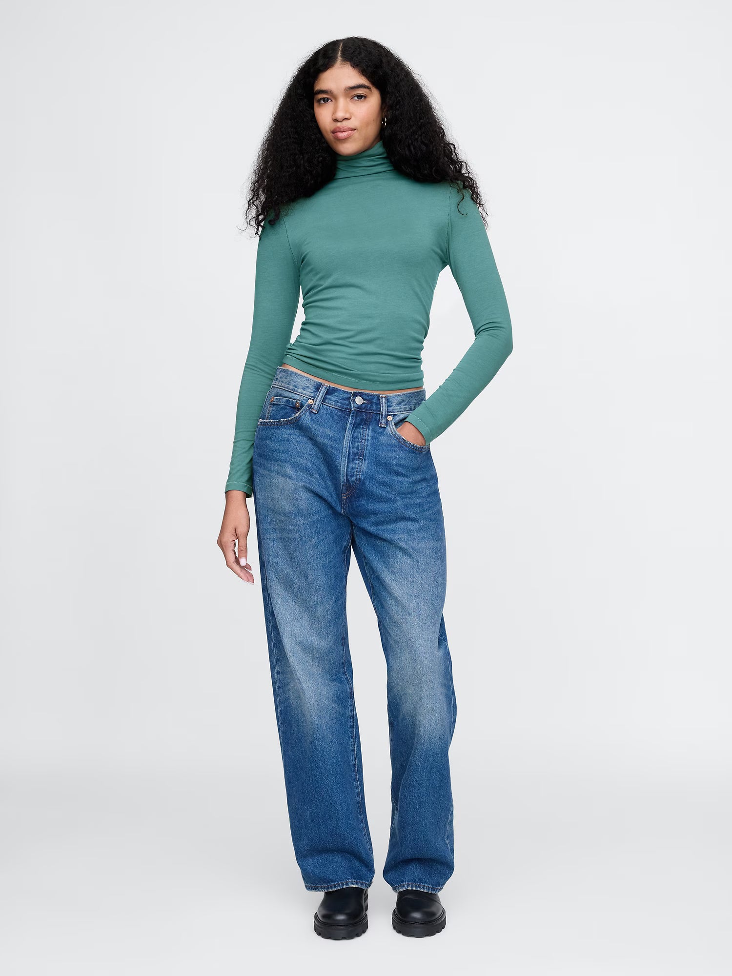 Moores green turtleneck sweater