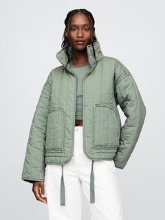 Oversized quilted liner jacket