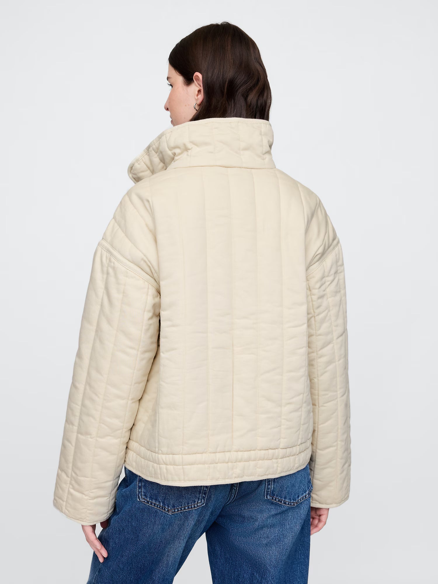 Oversized quilted liner jacket
