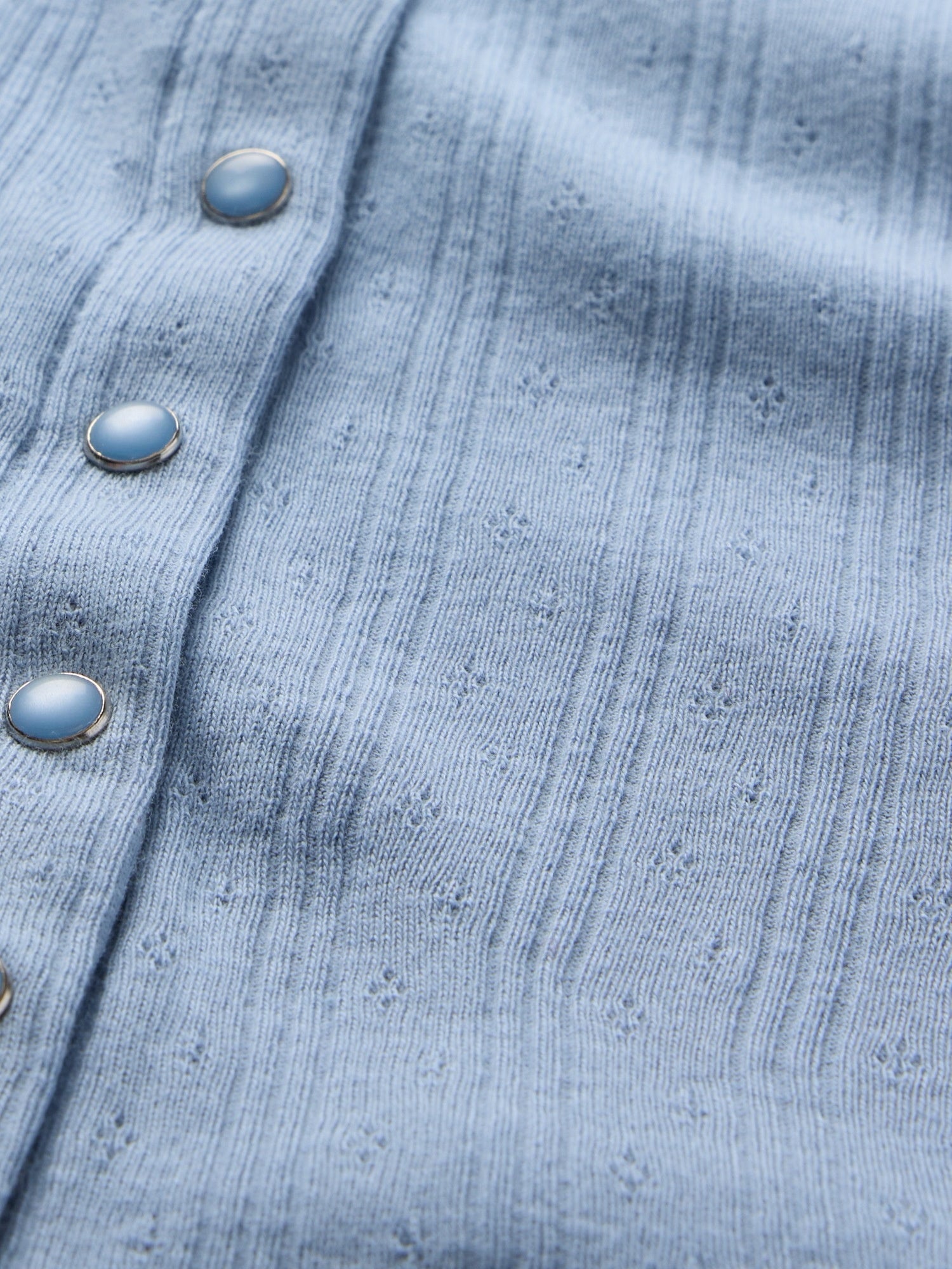 Cropped pointelle cardigan