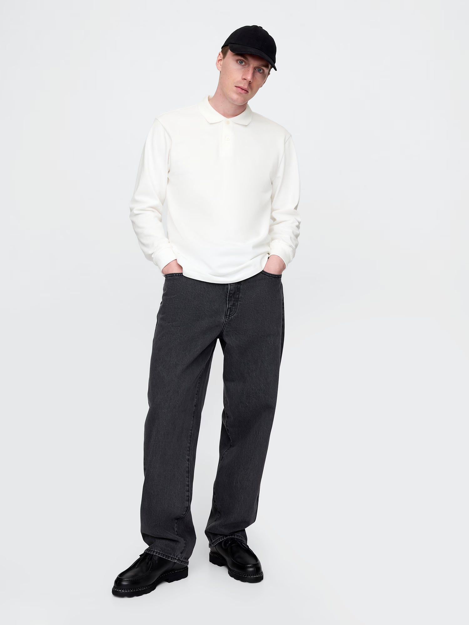 Long-sleeve polo shirt