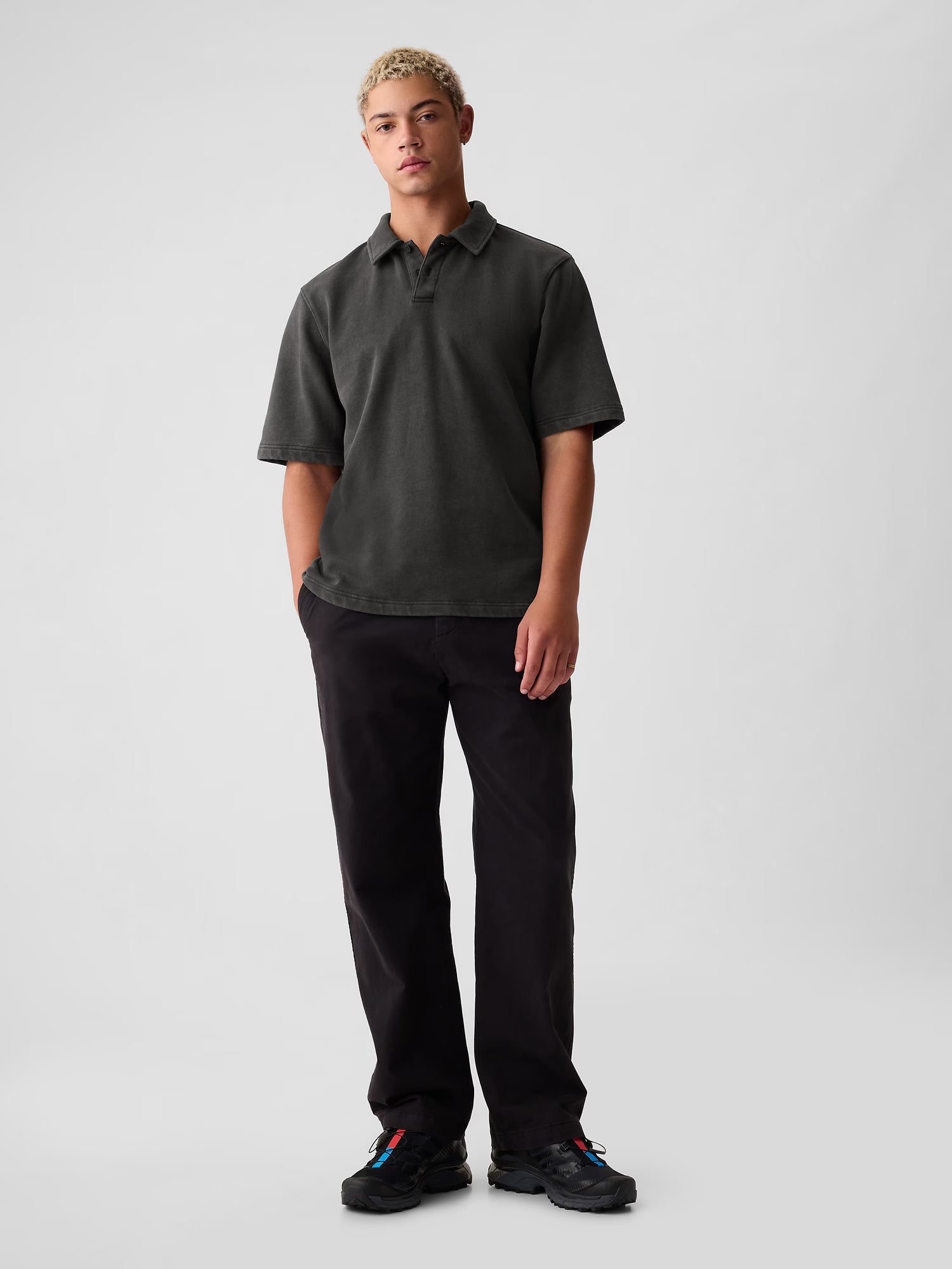 Slim-fit stretch polo