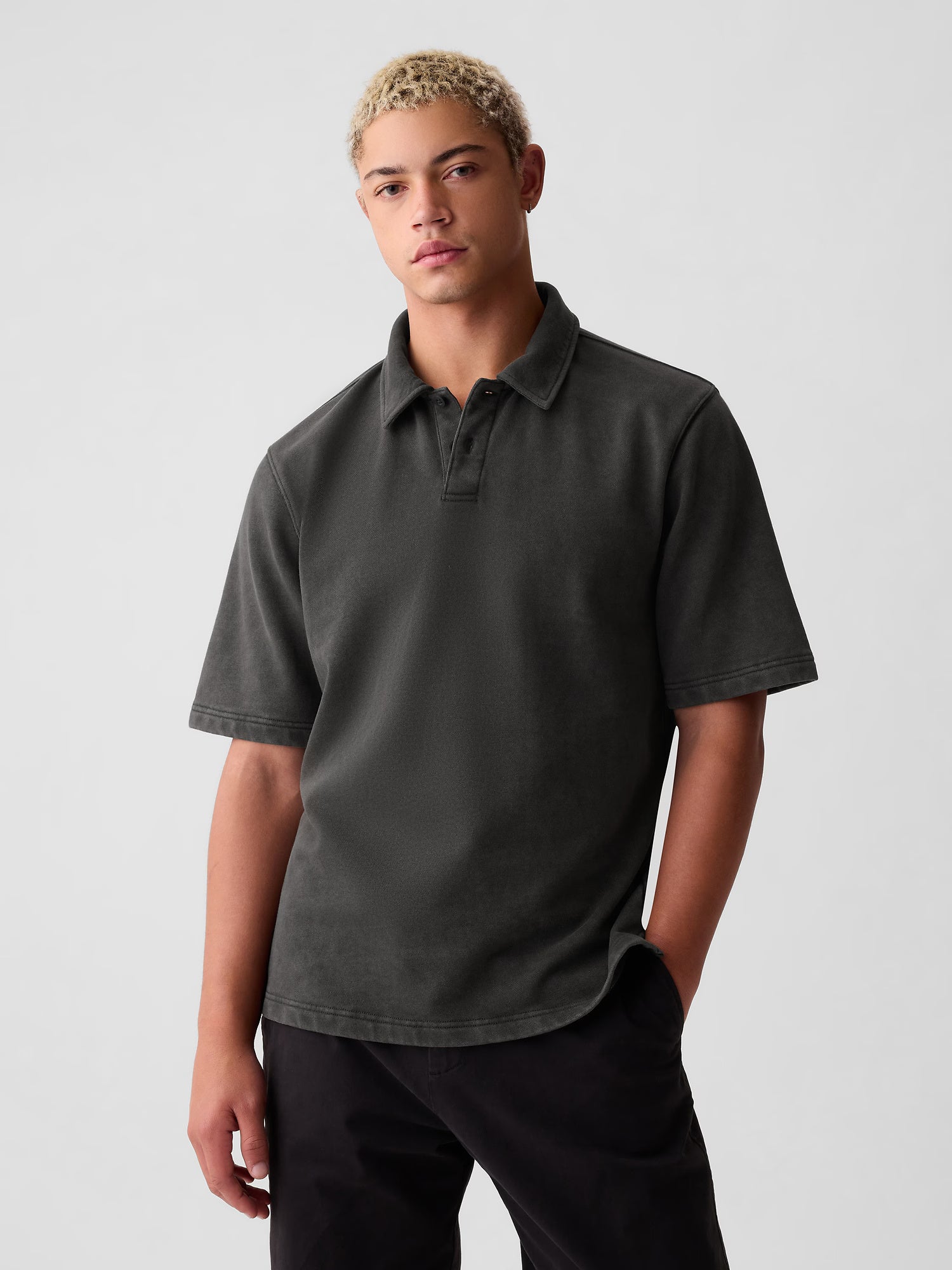 Slim-fit stretch polo