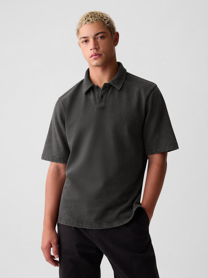 Slim-fit stretch polo