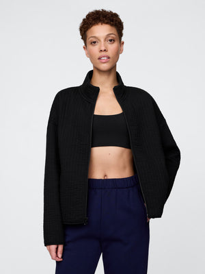 Quilted jacquard jacket