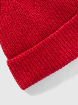 Ribbed chenille beanie