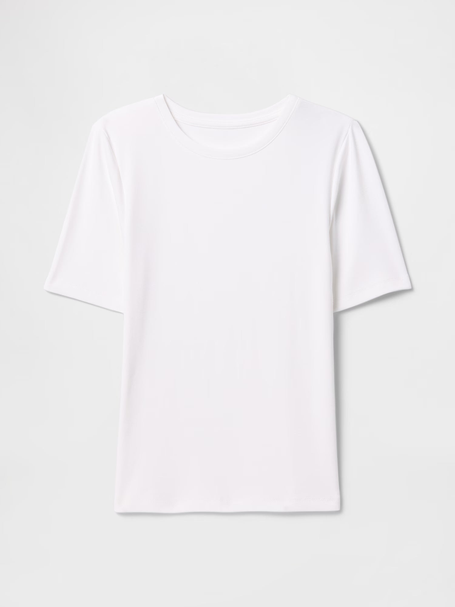Satin basic crewneck t-shirt