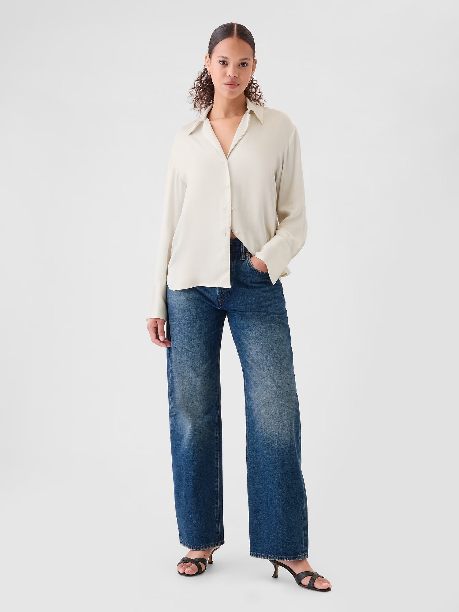 Satin silk blouse