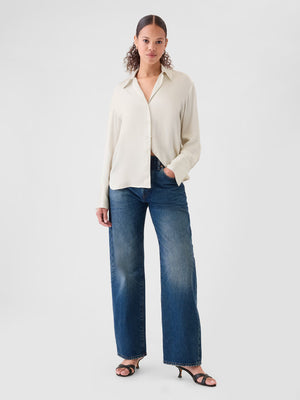 Satin silk blouse