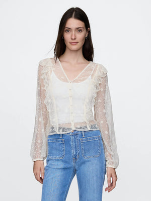 Satin peplum waist top