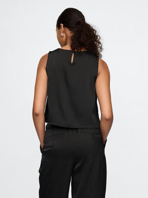 Short silk tank top