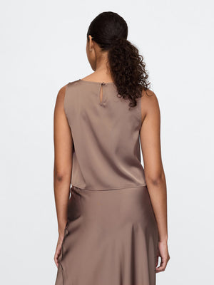 Short silk tank top