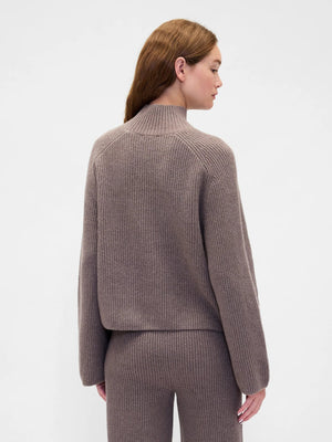 Softblend ribbed turtleneck sweater - Holiday brown