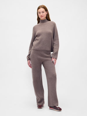Softblend ribbed turtleneck sweater - Holiday brown