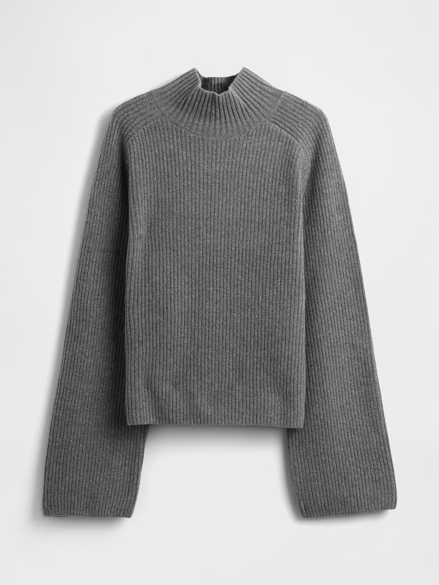 Softblend ribbed turtleneck sweater - Grey