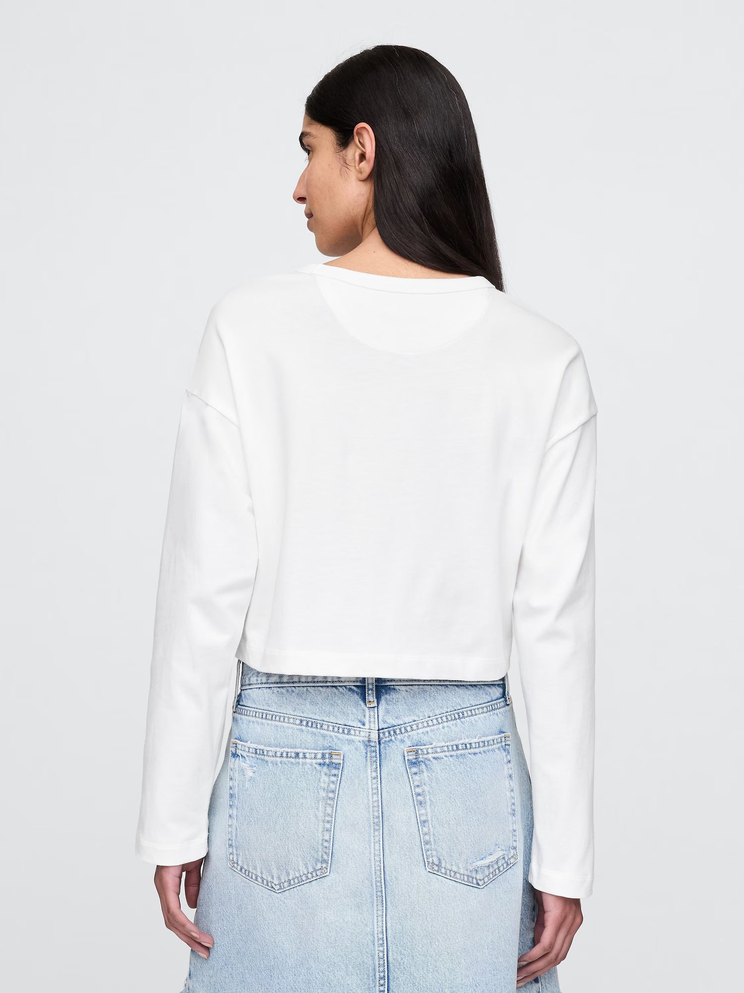 Cropped long sleeve tee