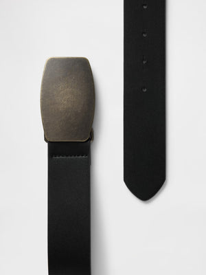 Vegan flat buckle belt