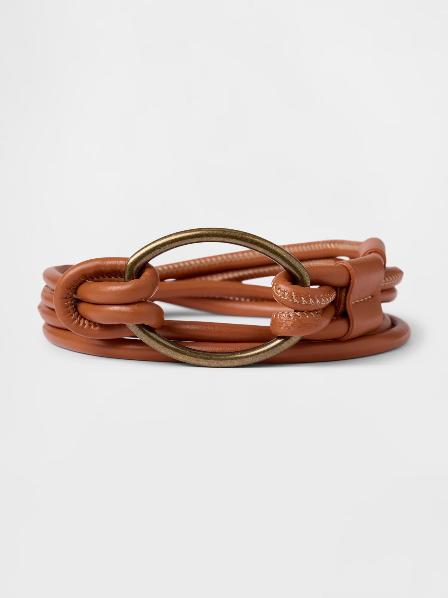 Vegan leather tie belt