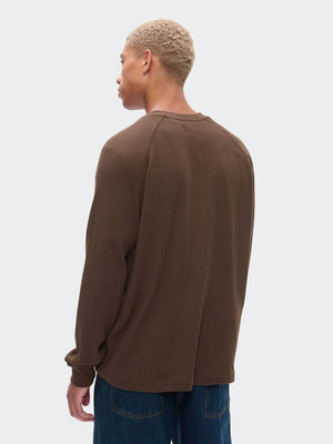 Waffle-knit raglan t-shirt