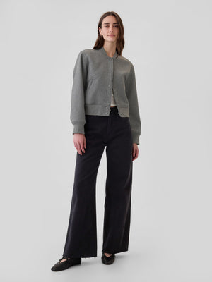 Wool bomber jacket