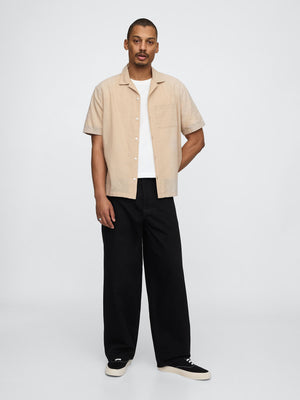 Luxury oversized linen shirt