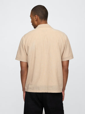 Luxury oversized linen shirt
