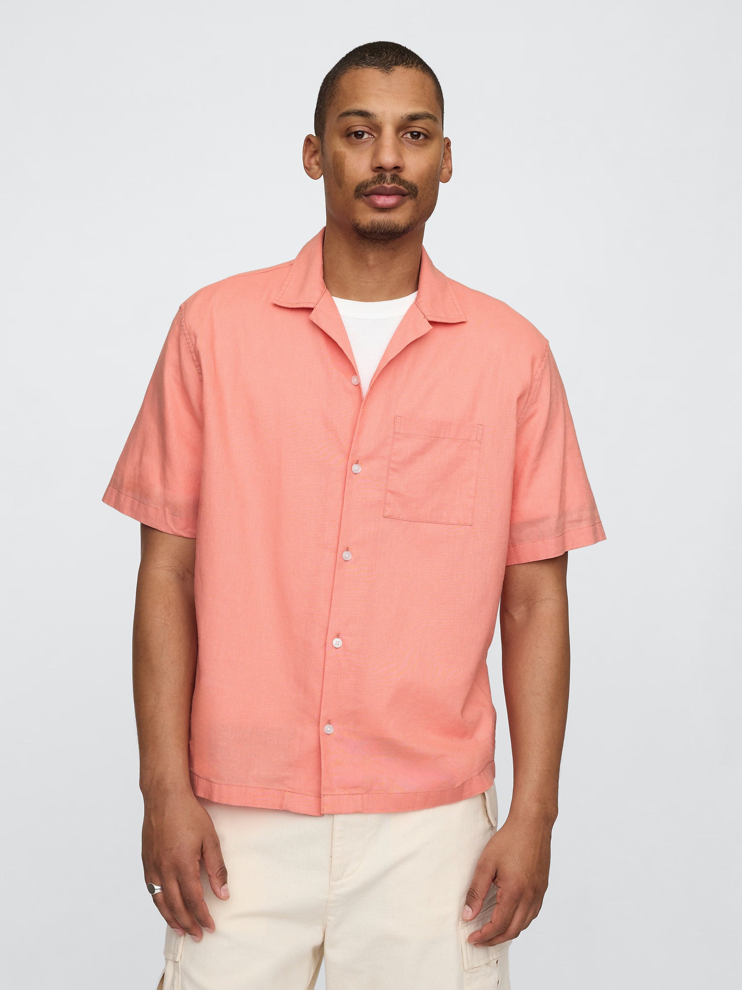 Luxury oversized linen shirt