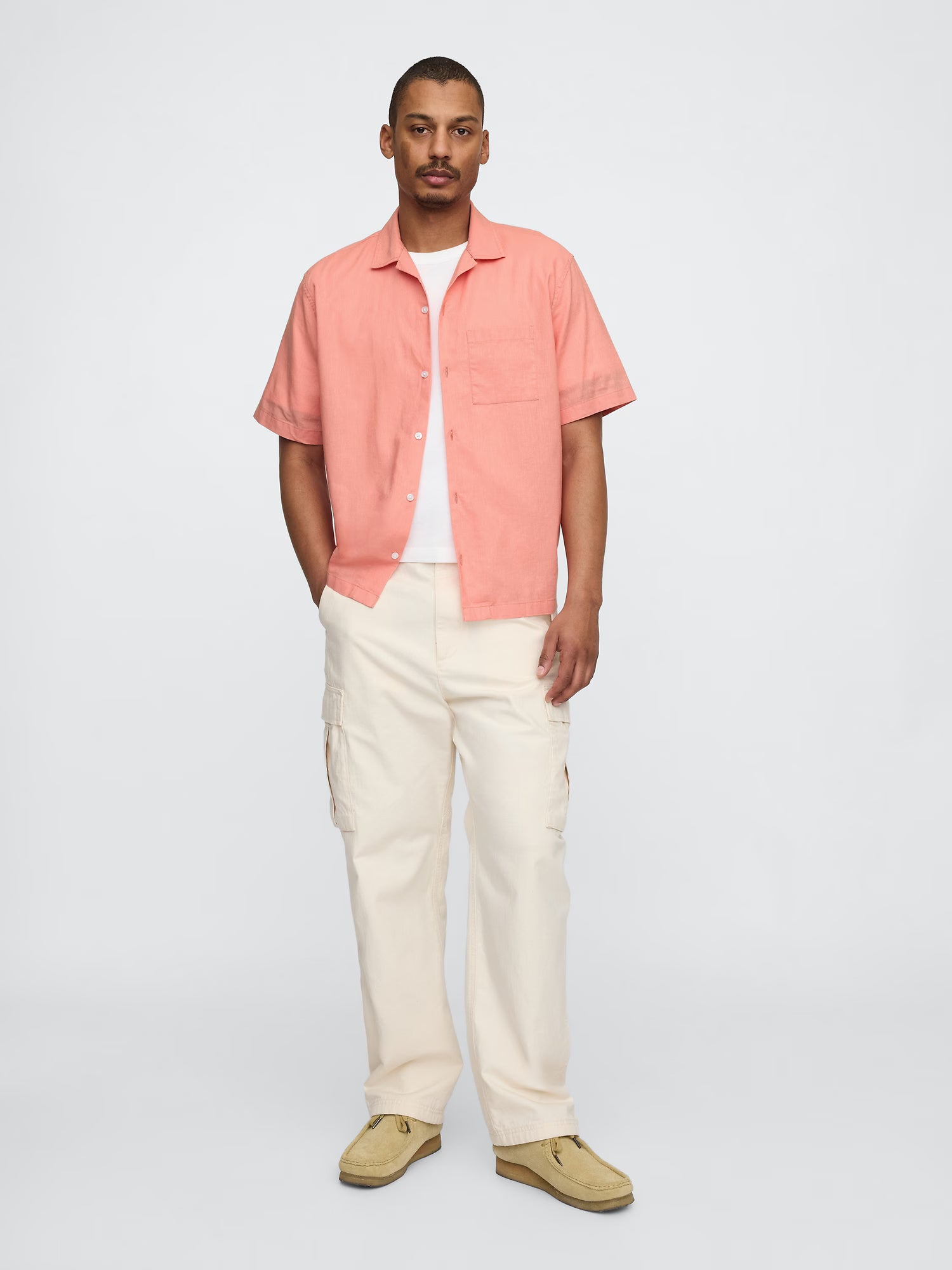 Luxury oversized linen shirt
